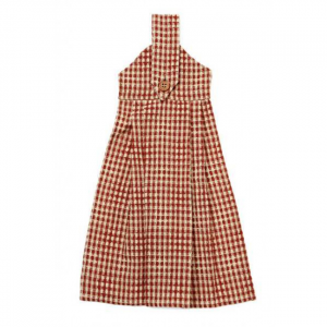 Berryvine Burgundy Check Pattern Hanging Tea Towel