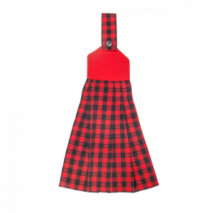 Buffalo Check Red Plaid Pattern Hanging Tea Towel