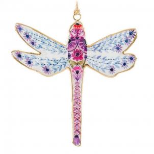 Set of 12 Pink And Blue Dragonfly Ornament