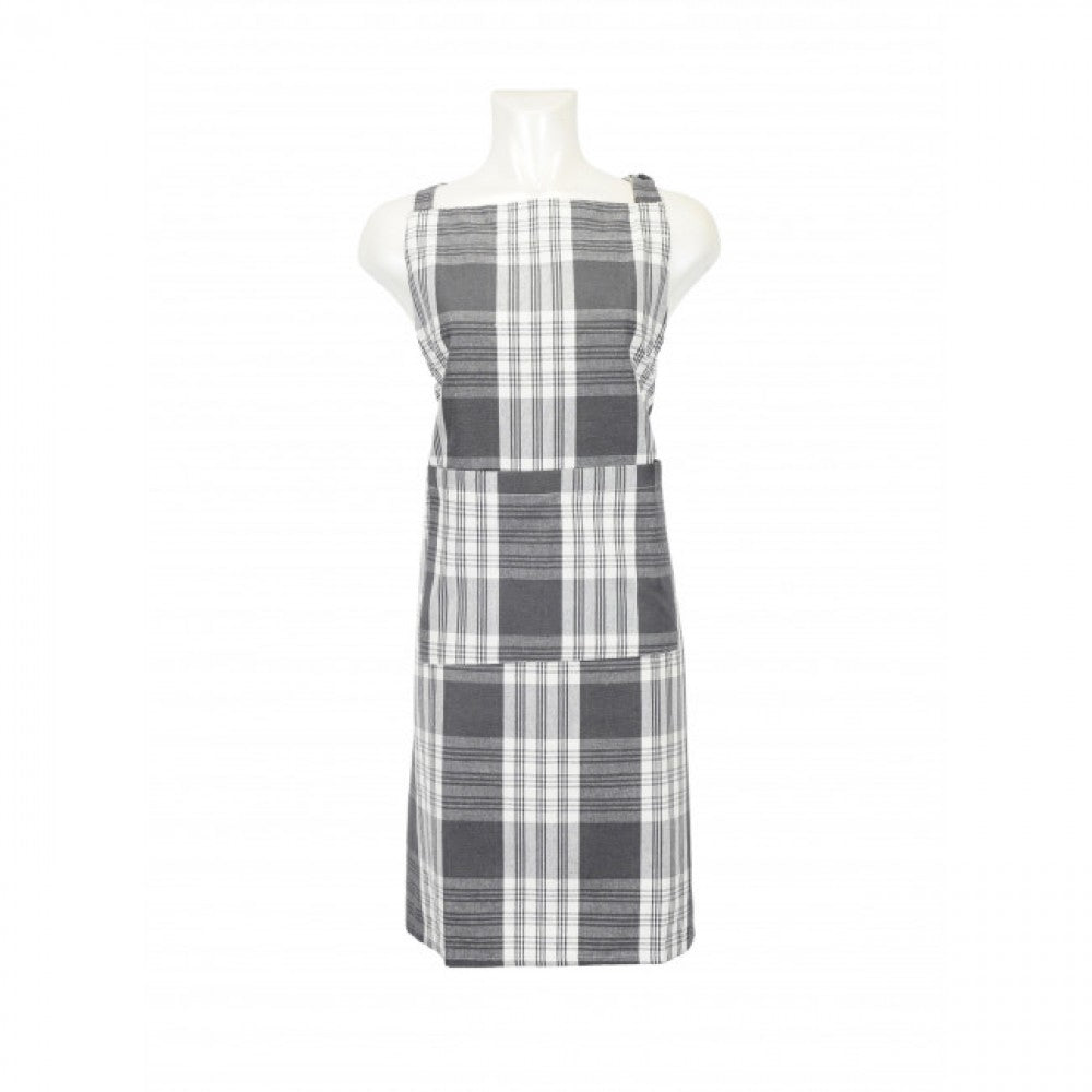 Stone Gray Plaid Apron