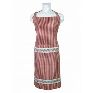 Berryvine Burgundy Check Pattern Apron