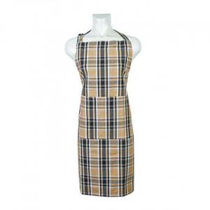 Black Haze Check Pattern Apron