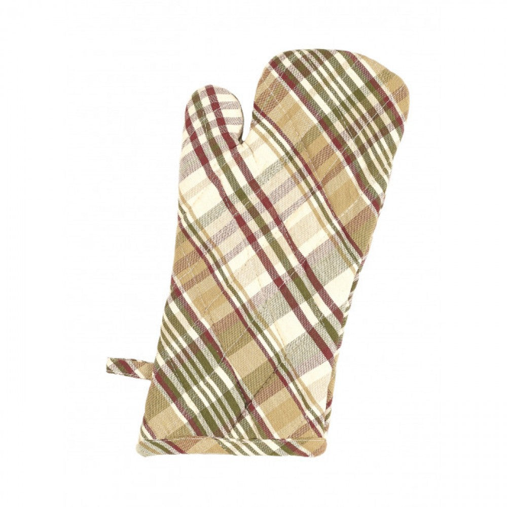 Set Of 2 Rosemary Check Pattern Oven Mitts