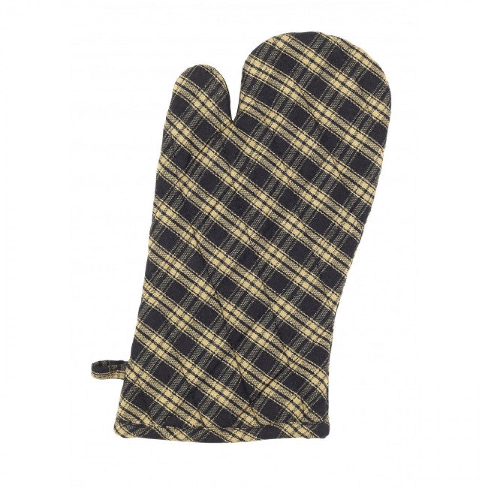 Set Of 2 Salt & Pepper Check Pattern Oven Mitts