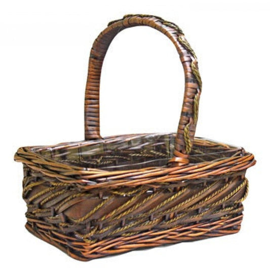 12"H Bali Brown Willow Basket