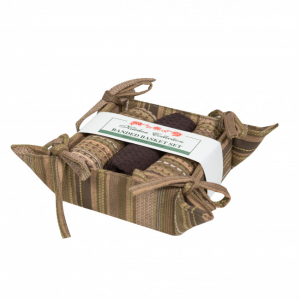 Alloy Stripes 2 Dish Cloths; 1 Tea Towel And Bread Basket Set