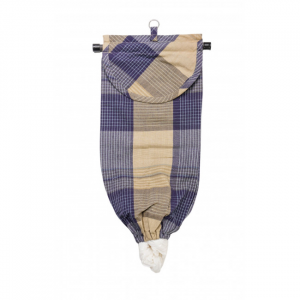 Sand Blue Check Pattern Bag Holder