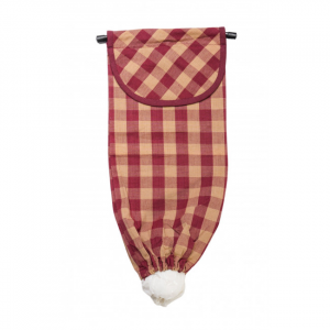 Burgundy Check Bag Holder