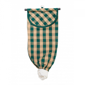 Green Check Bag Holder