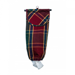 Festive Jewel Tones Check Pattern Bag Holder