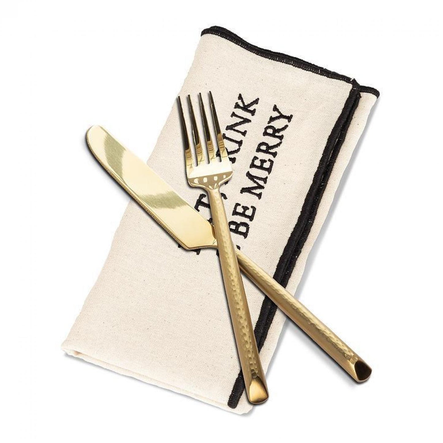Eat, Drink & Be Merry Stitch Napkins