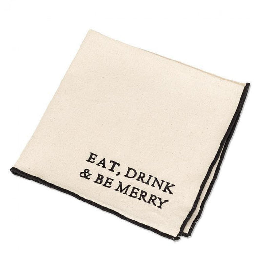 Eat, Drink & Be Merry Stitch Napkins