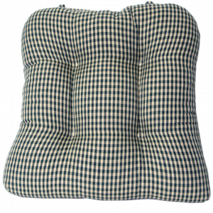 Berryvine Green Check Pattern Chair Pad