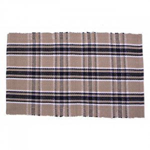 27x96" Black Haze Check Pattern Runner Rug