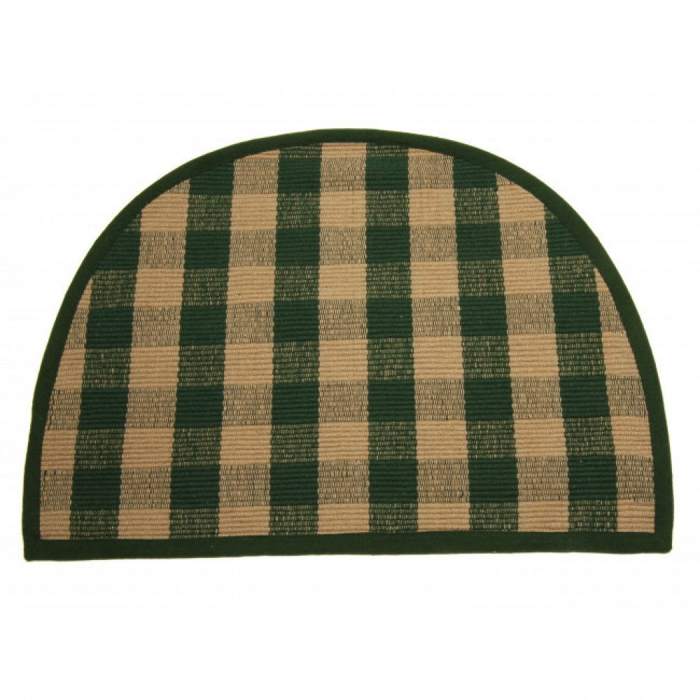 Beige & Green Check Pattern Sink Mat