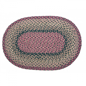 20x30oval" Hint Of Pinks Braided -Oval Rug