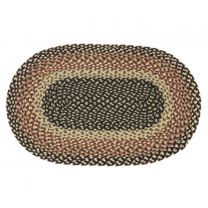 20x30oval" Braided Browns Oval Rug
