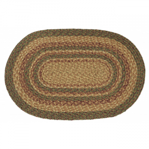 20x30oval" Browns Braided Oval Rug