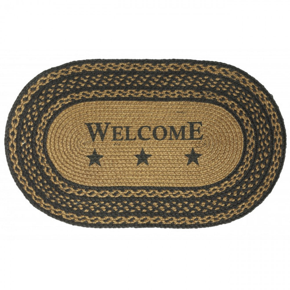 Braided Welcome Oval Rug