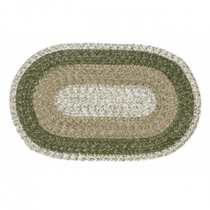 20x30oval" Tulsi Check Pattern -Braided Oval Rug