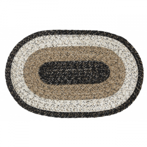 20x30oval" Black Haze Check PatternOval Rug