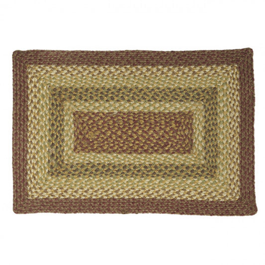 20x30" Shades Of Browns Rectangular Braided Rug