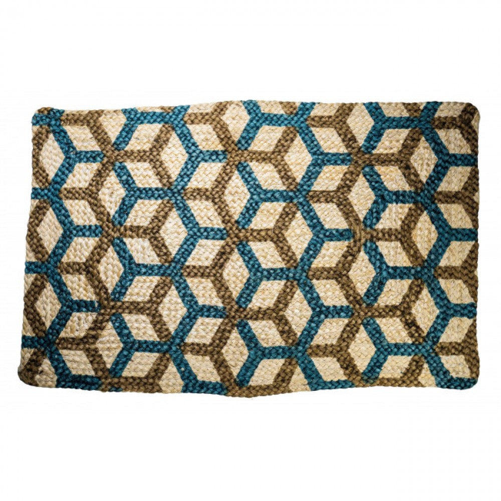 Braided With Hexagon Pattern Rectangular Rug