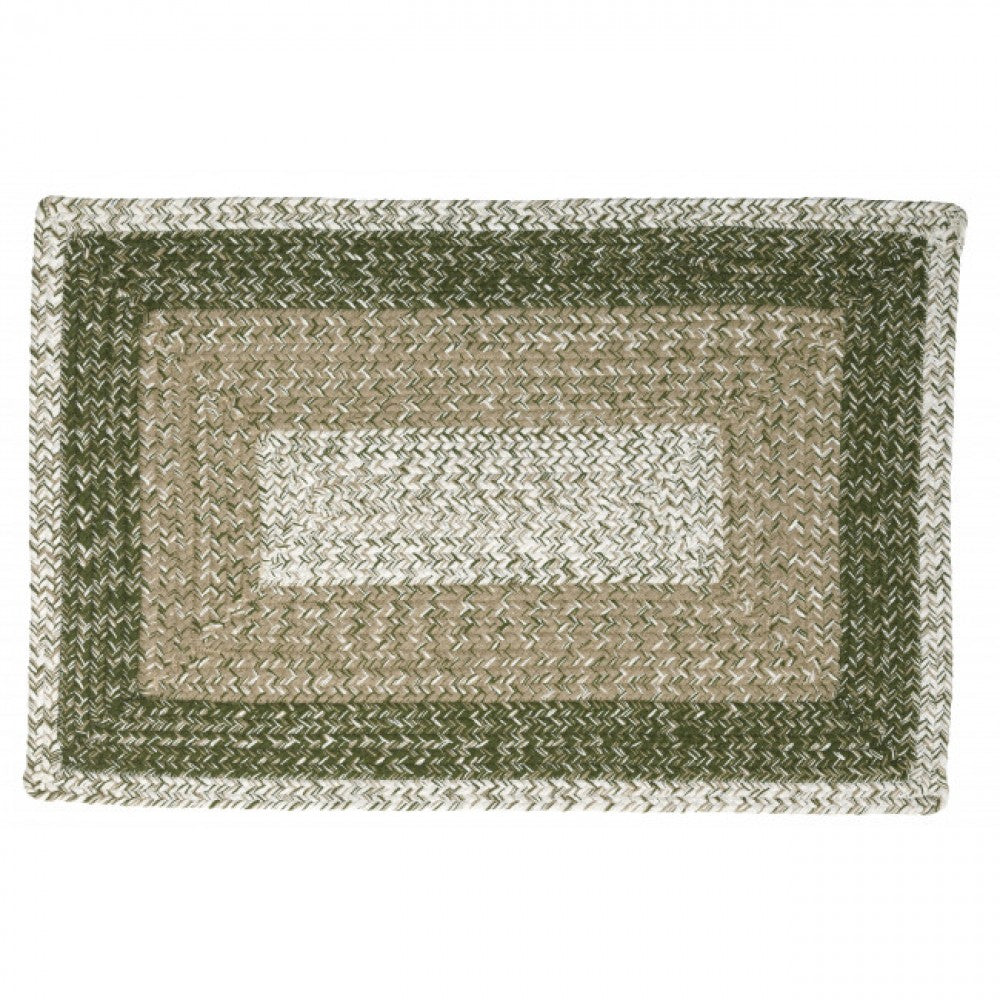 20x30" Tulsi Check Pattern Braided Rectangular Rug