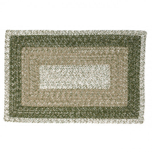 20x30" Tulsi Check Pattern Braided Rectangular Rug