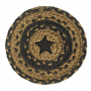 Black Star Patterned Braided Trivet