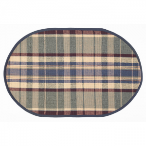 Army Oval Check Pattern Rug