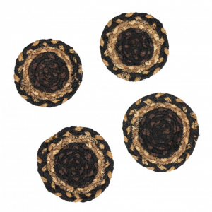 Set Of 4 Round Braided Coasters