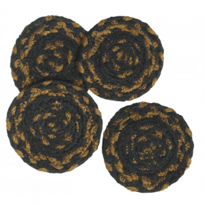 Set Of 4 Jute Braided Coasters