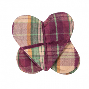 Set Of 4 Alaska Check Pattern Heart Shaped Coasters