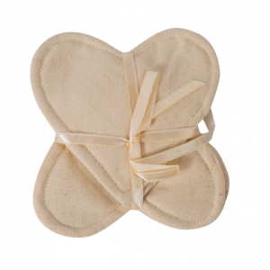 Set Of 4 Beige Heart Shaped Coasters