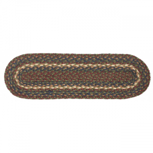 Dark Brown With Beige Braided Stair Tread