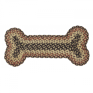 Brown And Black Dog Bone Shaped Mat