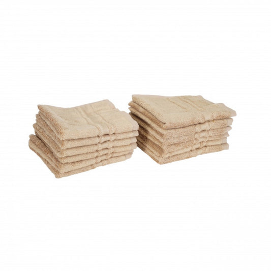 Bambo And Cotton Blend Beige Face Cloth