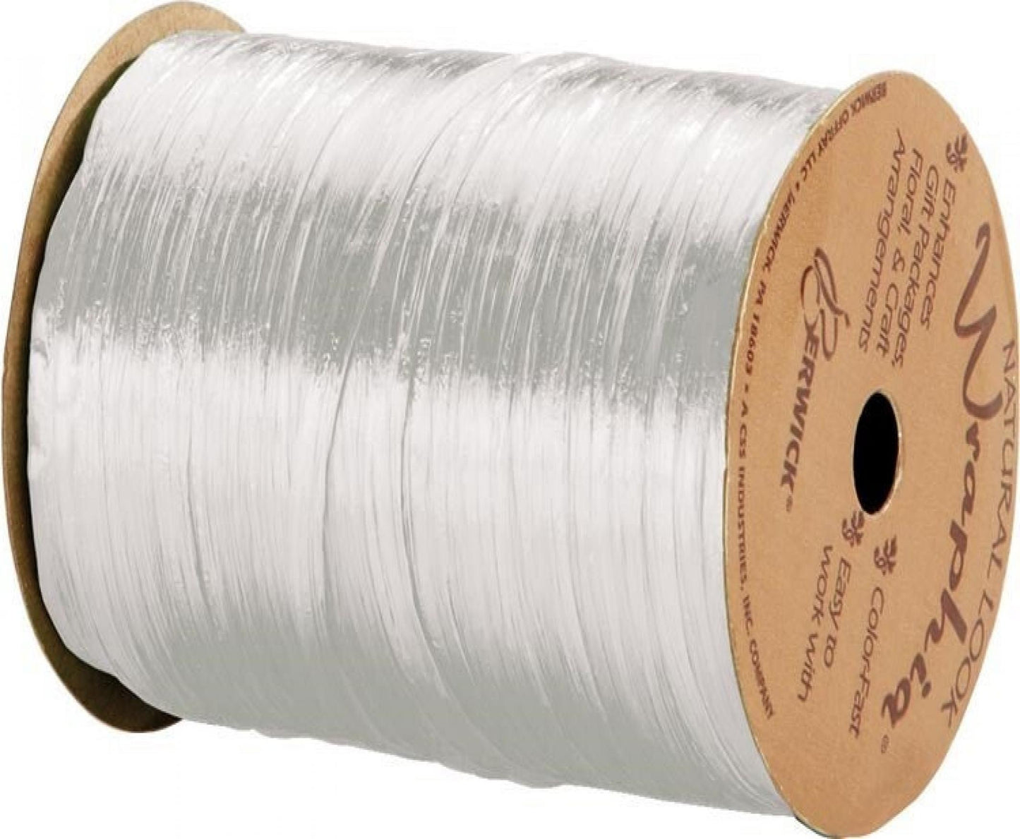 100Yds Wraphia Pearlized White Ribbon