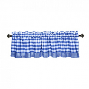 Toro Blue Check Rod Window Topper