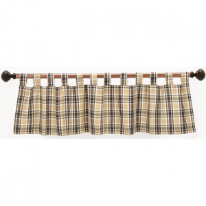 Black Haze Check Tab Window Topper