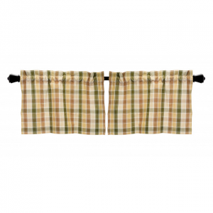 24x72" Window Tier Tulip Check Pattern Window Topper