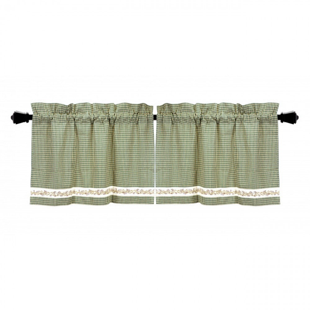 24x72" Window Tier Berryvine Green Window Topper