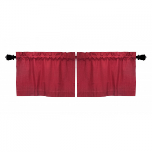 24x72" Window Tier Solid Burgundy Window Topper