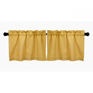 24x72" Window Tier Solid Mustard Window Topper