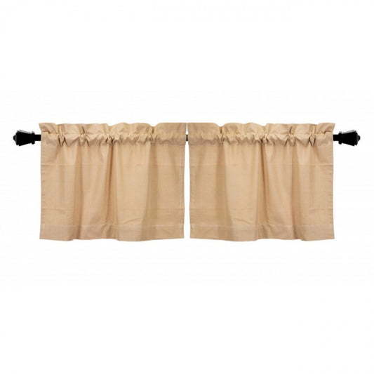 24x72" Window Tier Solid Beige Window Topper