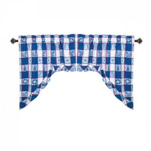 Nautical Theme Check Pattern Swag Set