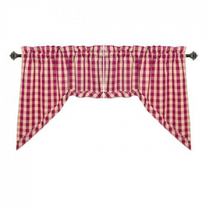 Burgundy Check Swag Set