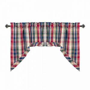 Moorpark Jewel Tones Check Pattern Swag Set