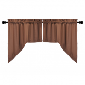 Chocolate Brown Swag Set